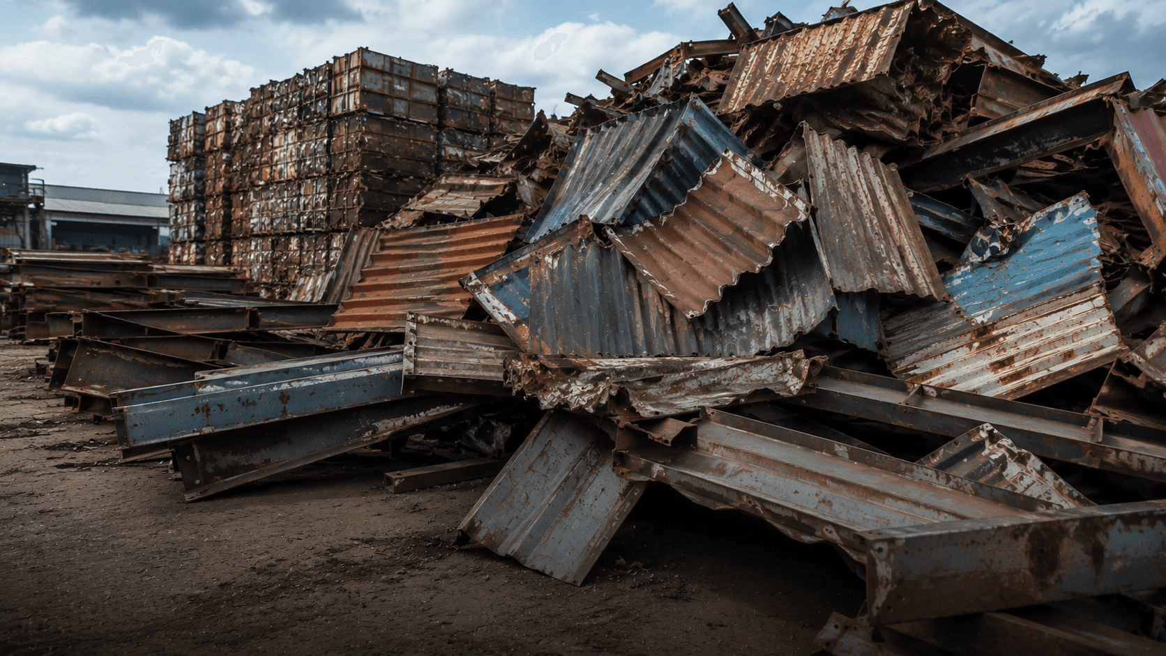 HMS Waste Container Scrap (15CBM) — metal scrap material