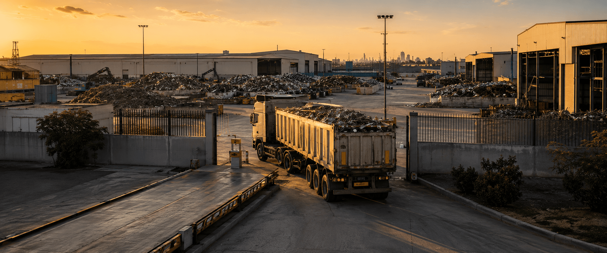 Arsalan Trading facility trucks and operations at Musaffah Industrial Area Abu Dhabi